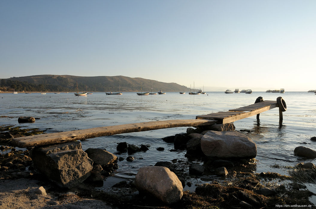 Bilder aus Bolivien - Abendstimmung am Titicaca-See