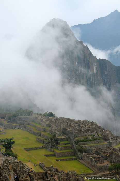 Machu Picchu wirkt bei Regen völlig anders als bei Sonnenschein...