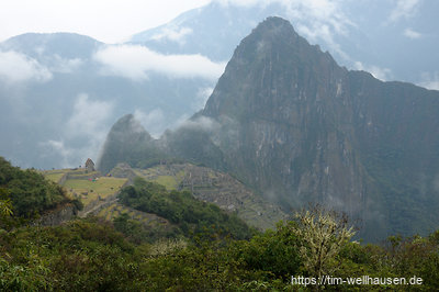 Ein letzter Blick auf Machu Picchu vom Sonnentor aus.