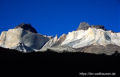 Die Cuernos del Paine, vom Valle Frances aus gesehen