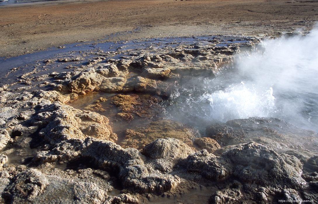 Ein Geysir in Tatio