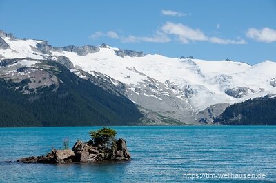 Die Gletscher reichen fast bis zum Garibaldi Lake hinab.