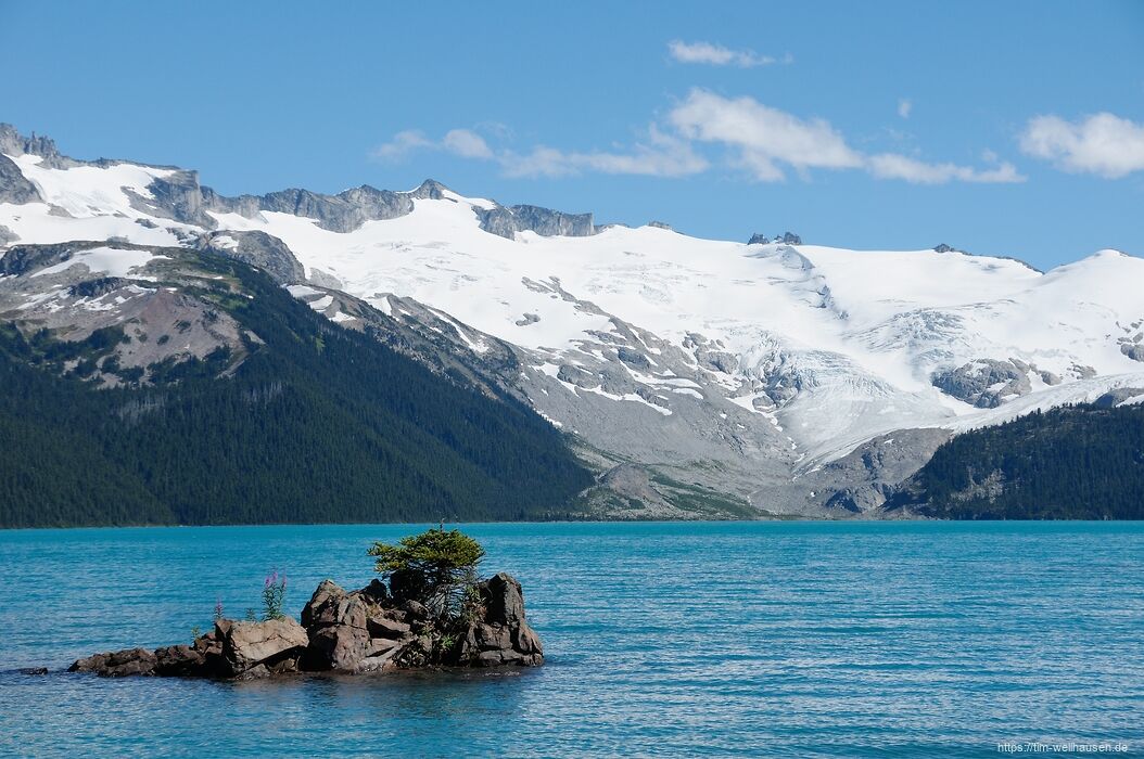 Die Gletscher reichen fast bis zum Garibaldi Lake hinab.