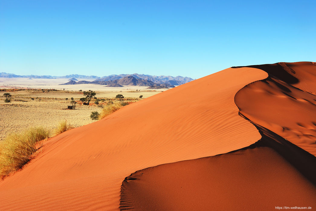 Eine etwas größere Düne mitten im Namib Rand Reserve.