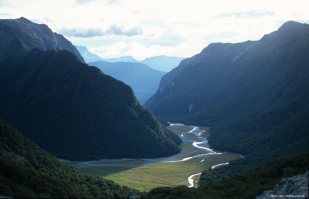 Routeburn Track, Blick in die Routeburn Flats
