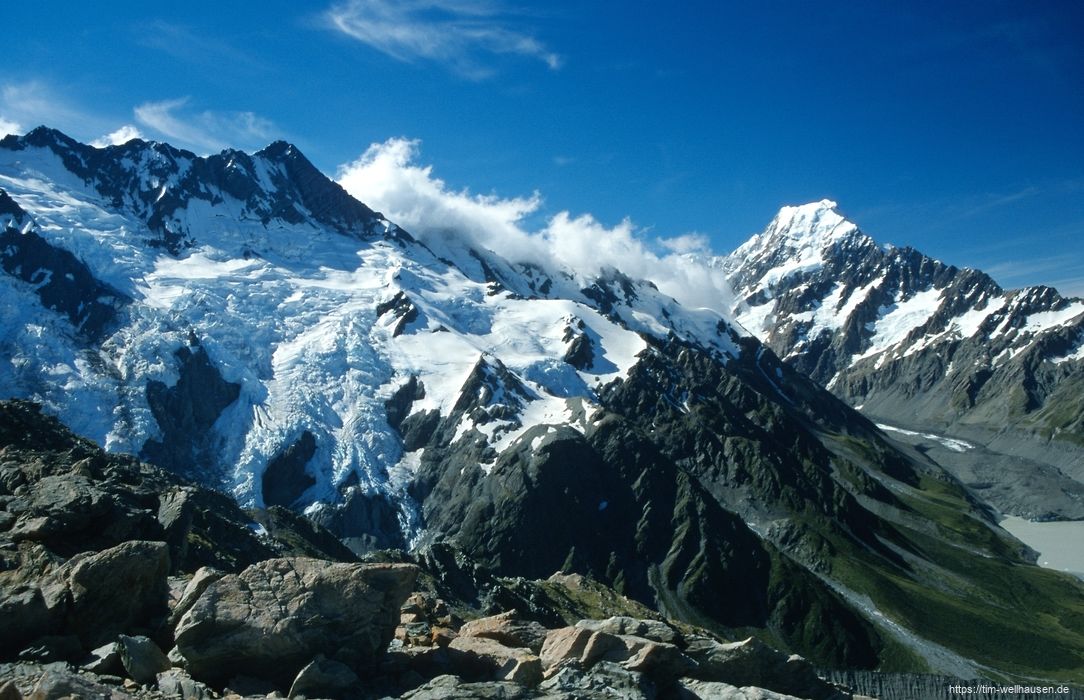 Southern Alps, Blick auf Mount Cook