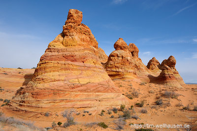 Diese riesigen Buttes empfangen einen an den Coyote Buttes South.