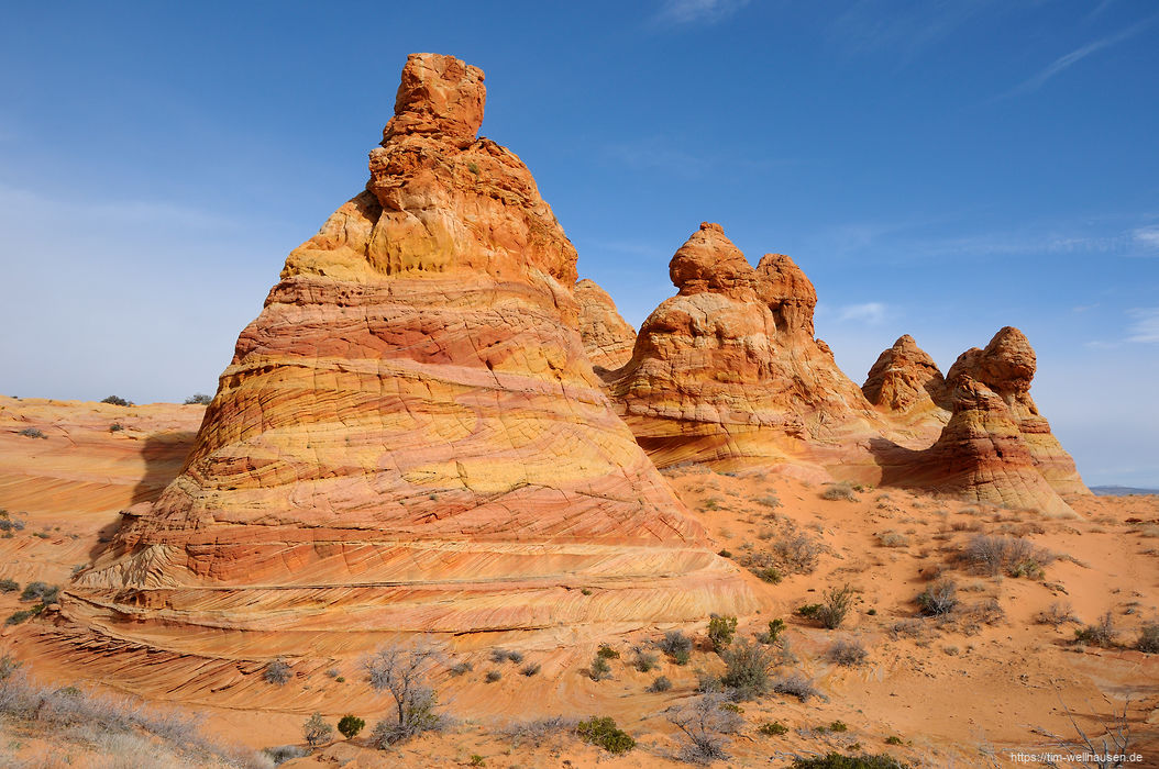 Diese riesigen Buttes empfangen einen an den Coyote Buttes South.