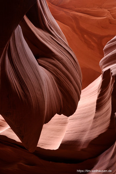 Felsen im Lower Antilope Canyon bei Page