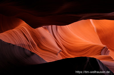 Blick aus dem Lower Antilope Canyon